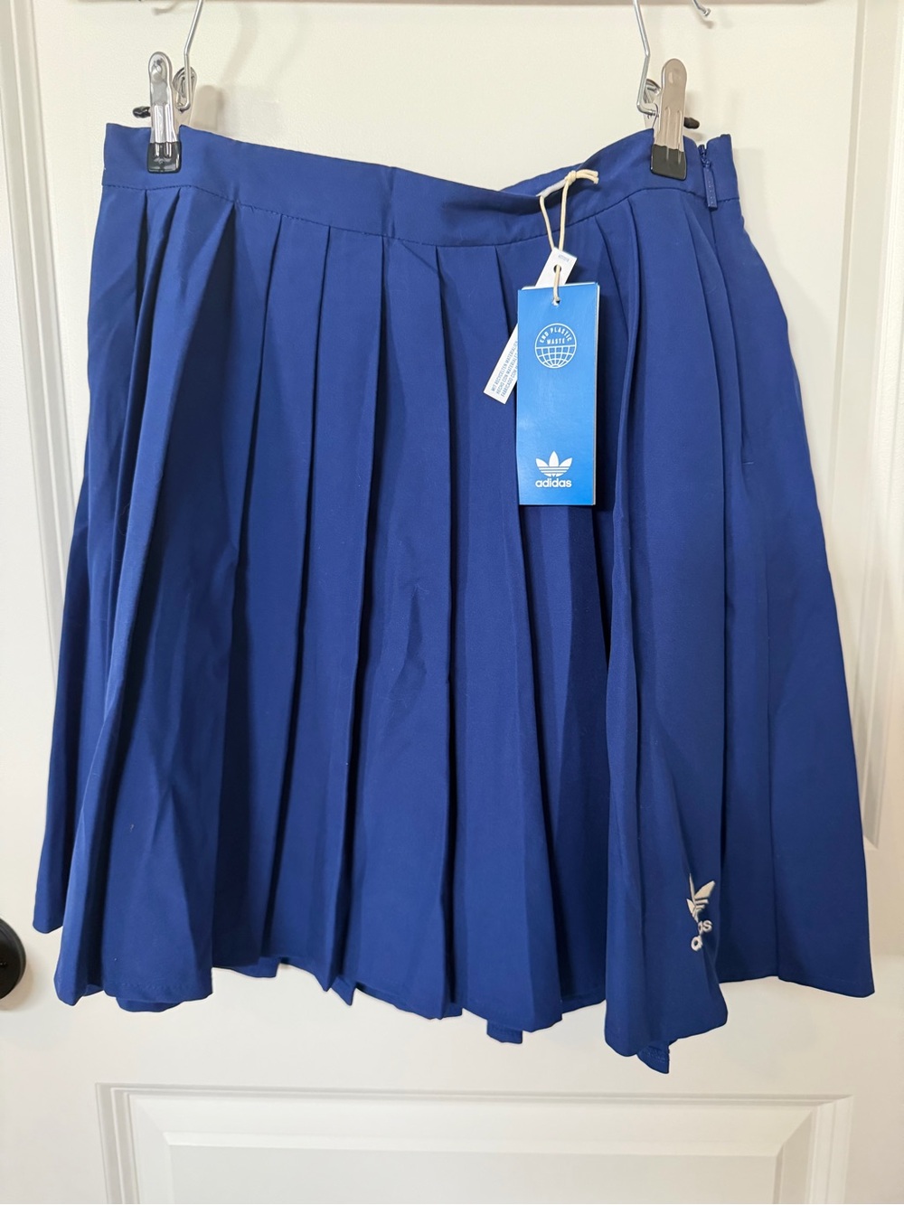 adidas Pleated Circle Skater Skirt in Royal Blue